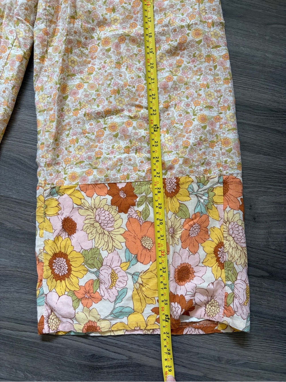 Cotton Wide Leg Boho Floral Pants - Picture 6 of 8